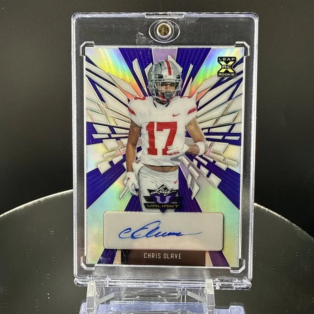 2022 Leaf Valiant - Chris Olave #BA-CO3 Purple /15 (AU, RC)